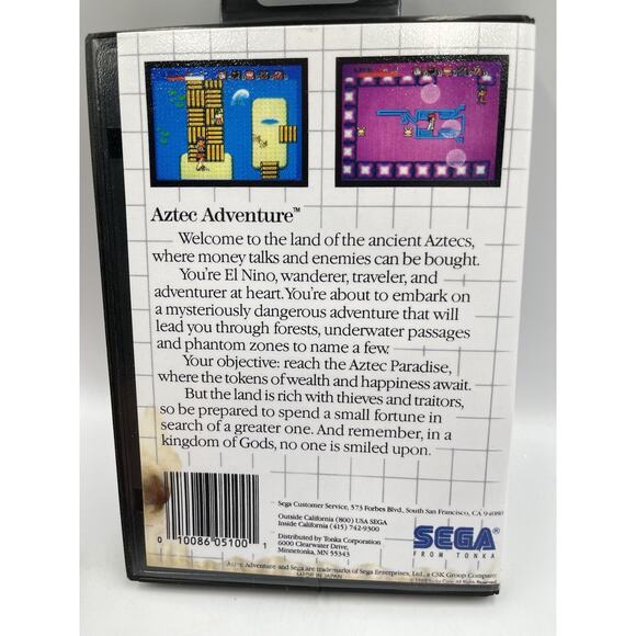 Aztec Adventure (Sega Master System , 1988) With Original Box - Picture 6 of 9